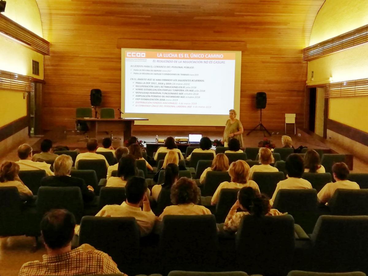 Asamblea de CCOO en el Centro Recuperacin de Personas en IMSERSO de Albacete