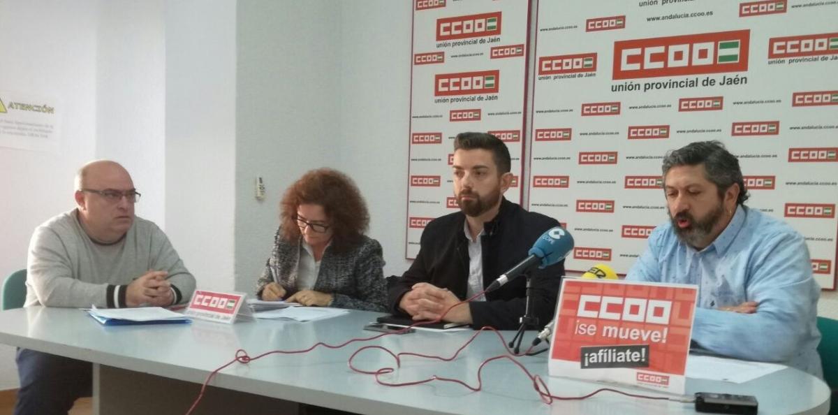 Rueda de prensa en Jan, sentencia ganada por CCOO contra la Subdelegacin de Gobierno