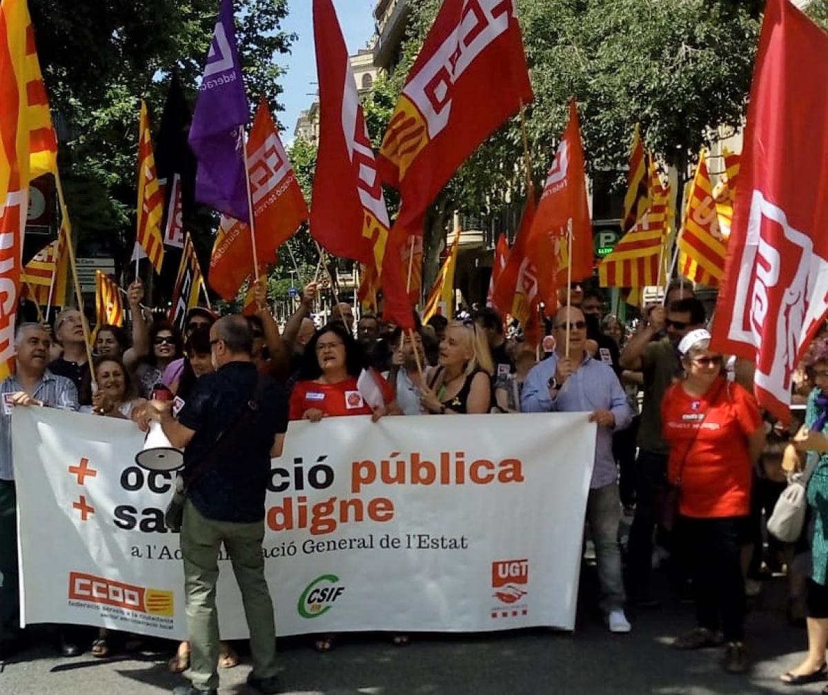 Concentracin en Barcelona en defensa de los Servicios Pblicos (12/6/2018)